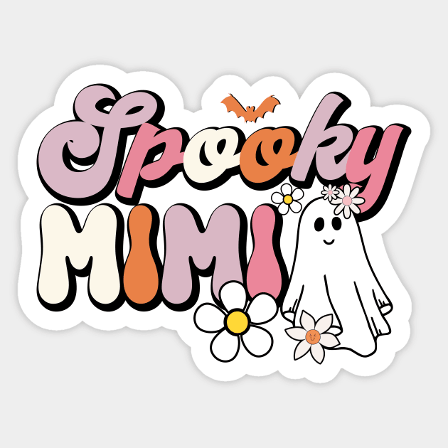 Groovy Spooky Mimi Halloween Retro Costume Sticker by The WYLD Tribe